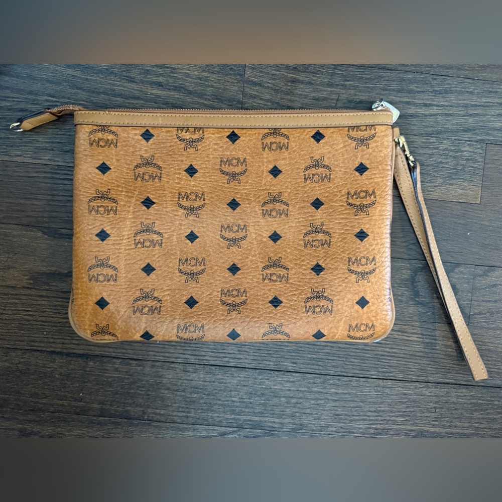MCM Tan Pouch